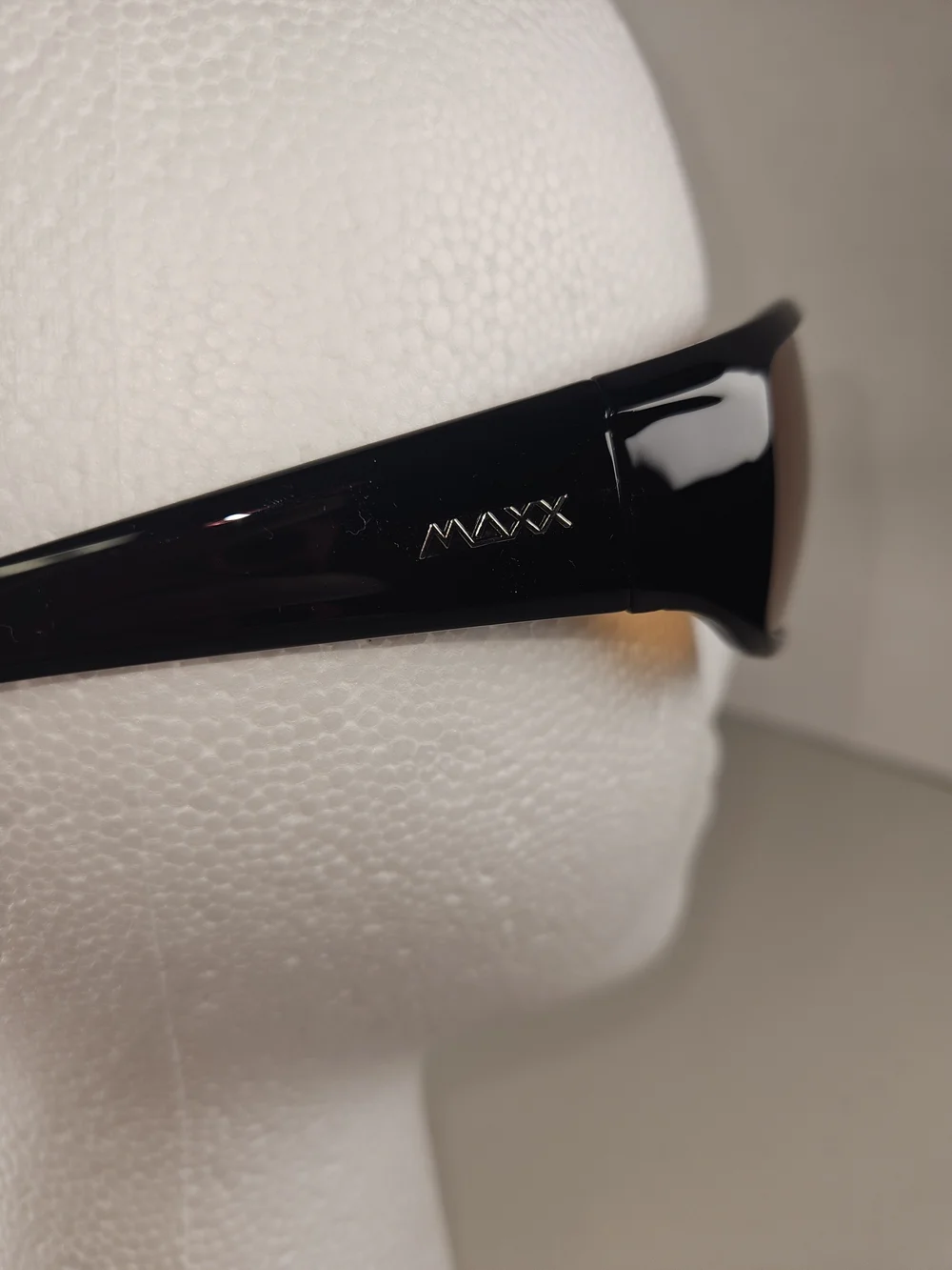 Maxx Major Sport Golf Motorcycle Riding Sunglasses Black with High Def Amber Len